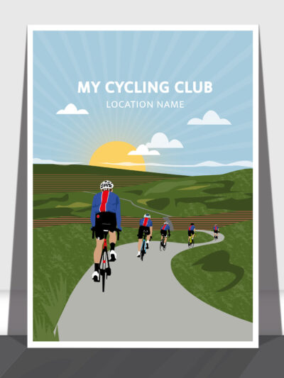 Cycling Club Group ride – Bespoke commission print