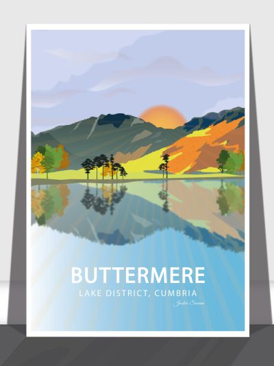Buttermere Illustrated Art Print