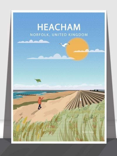 Heacham Illustrated Art Print
