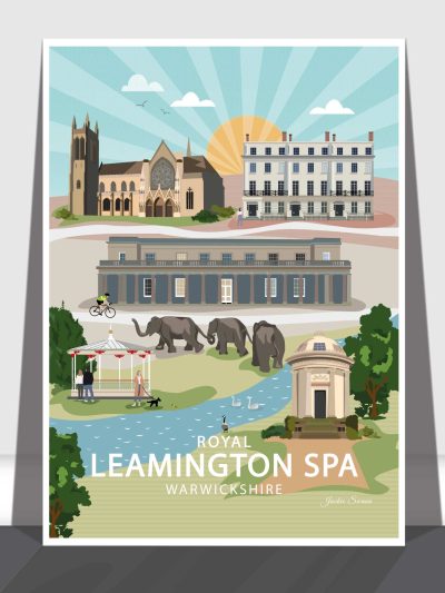 Leamington Spa Illustrated Art Print