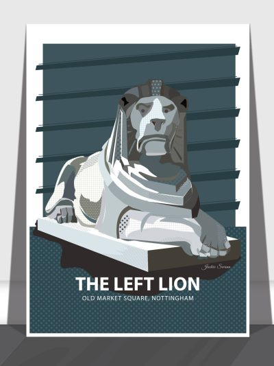 Left Lion Art Print