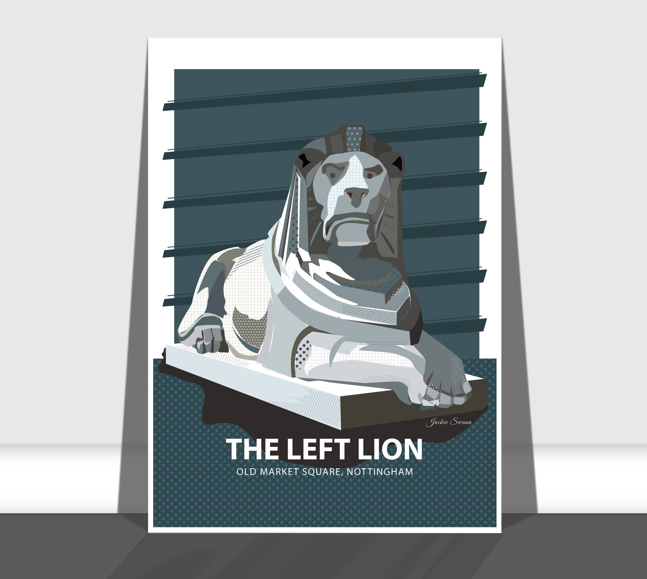 Left Lion Art Print