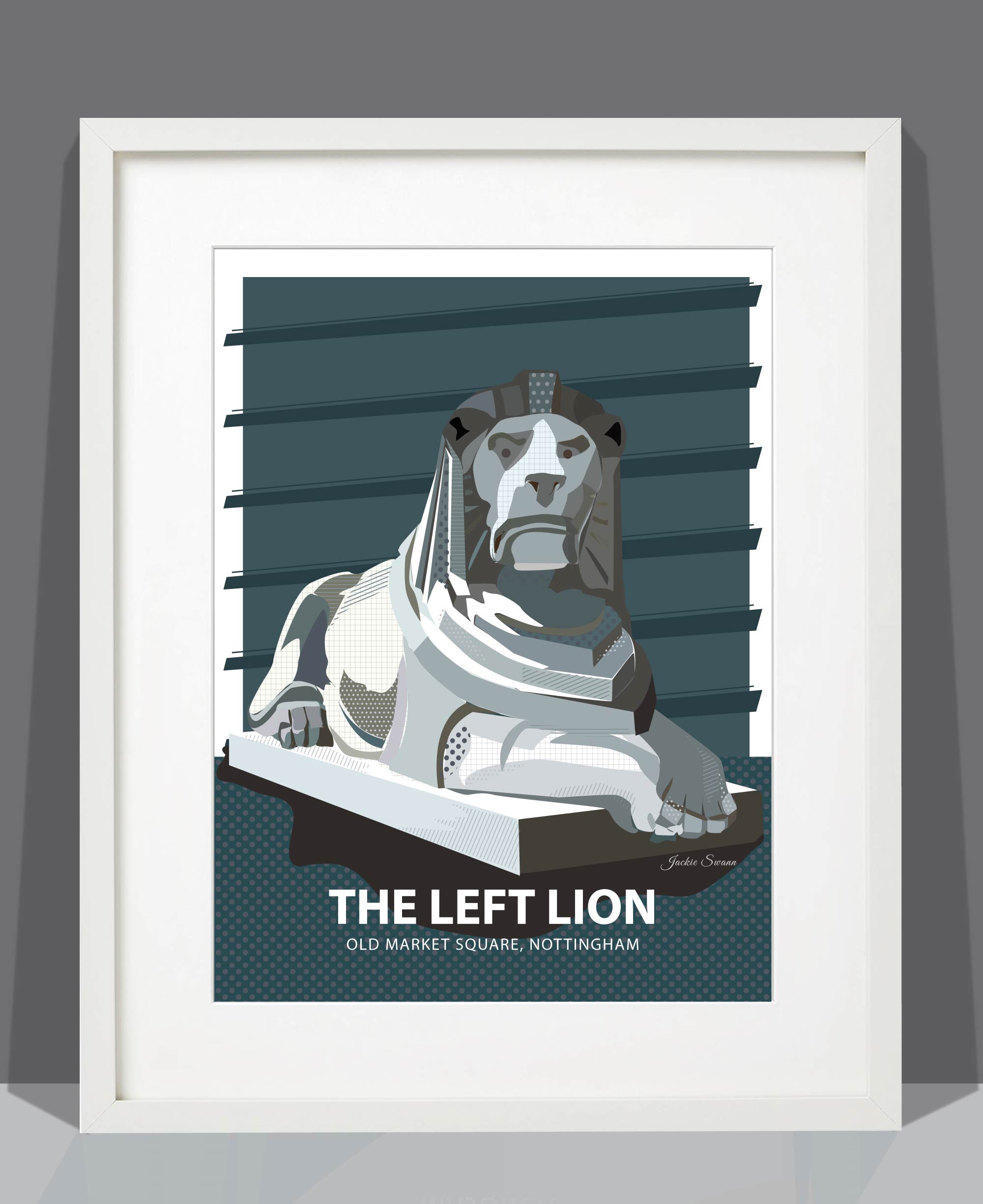 Left Lion Art Print - Image 2